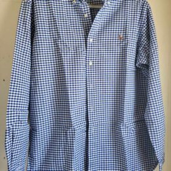 Classic Men's Blue Gingham by Ralph Lauren Polo~ Never worn - Picture 4 of 4